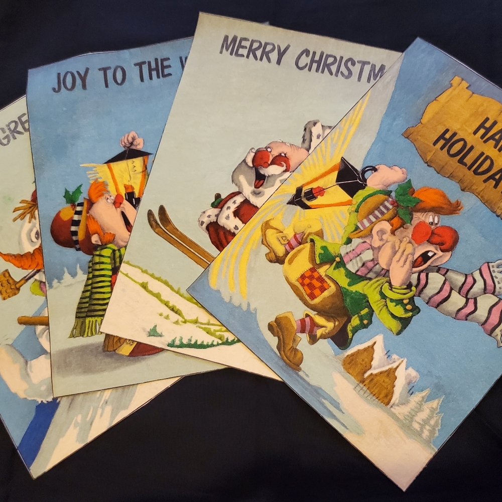 Vintage Groovy 70s Tri-Chem Holiday Prints